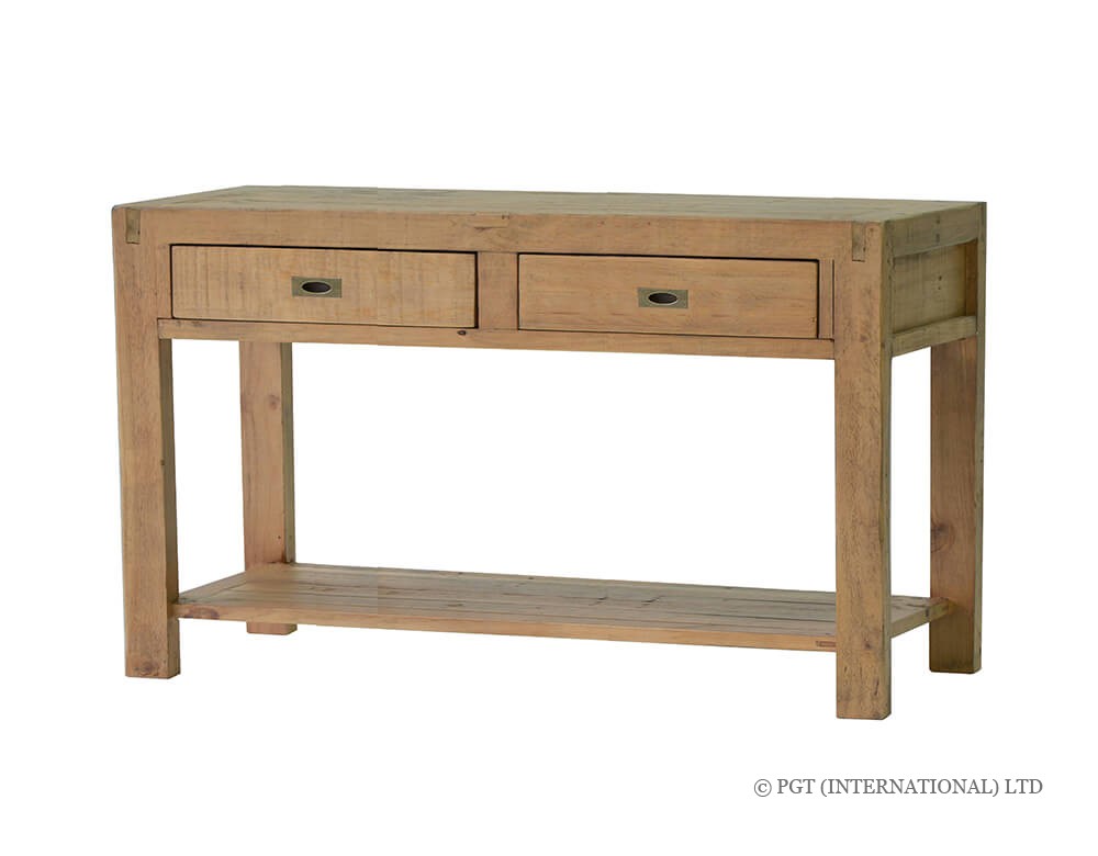 rustic post and rail hall table 2